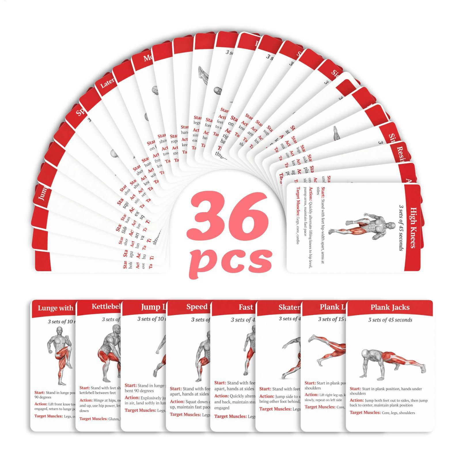 Workout Cards Exercise Deck 36 - đánh giá và giá Home Gym Equipment Set