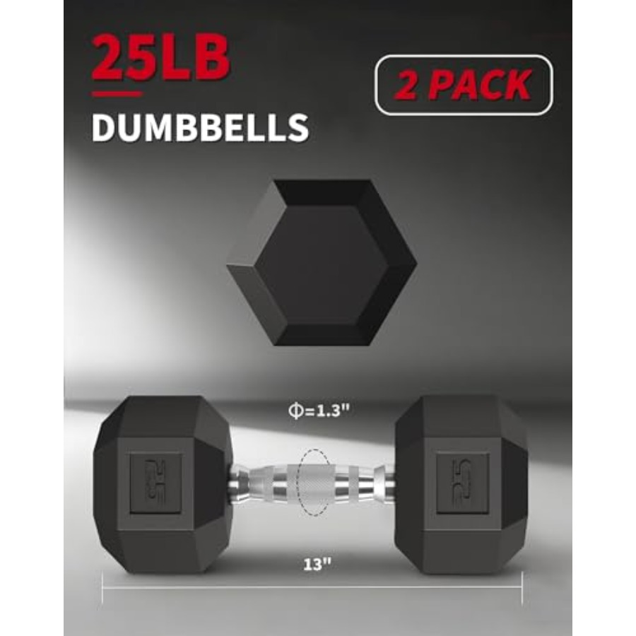 5-50 LB Hex Dumbbell Set of 2, - đánh giá và giá Hex Dumbbell Set