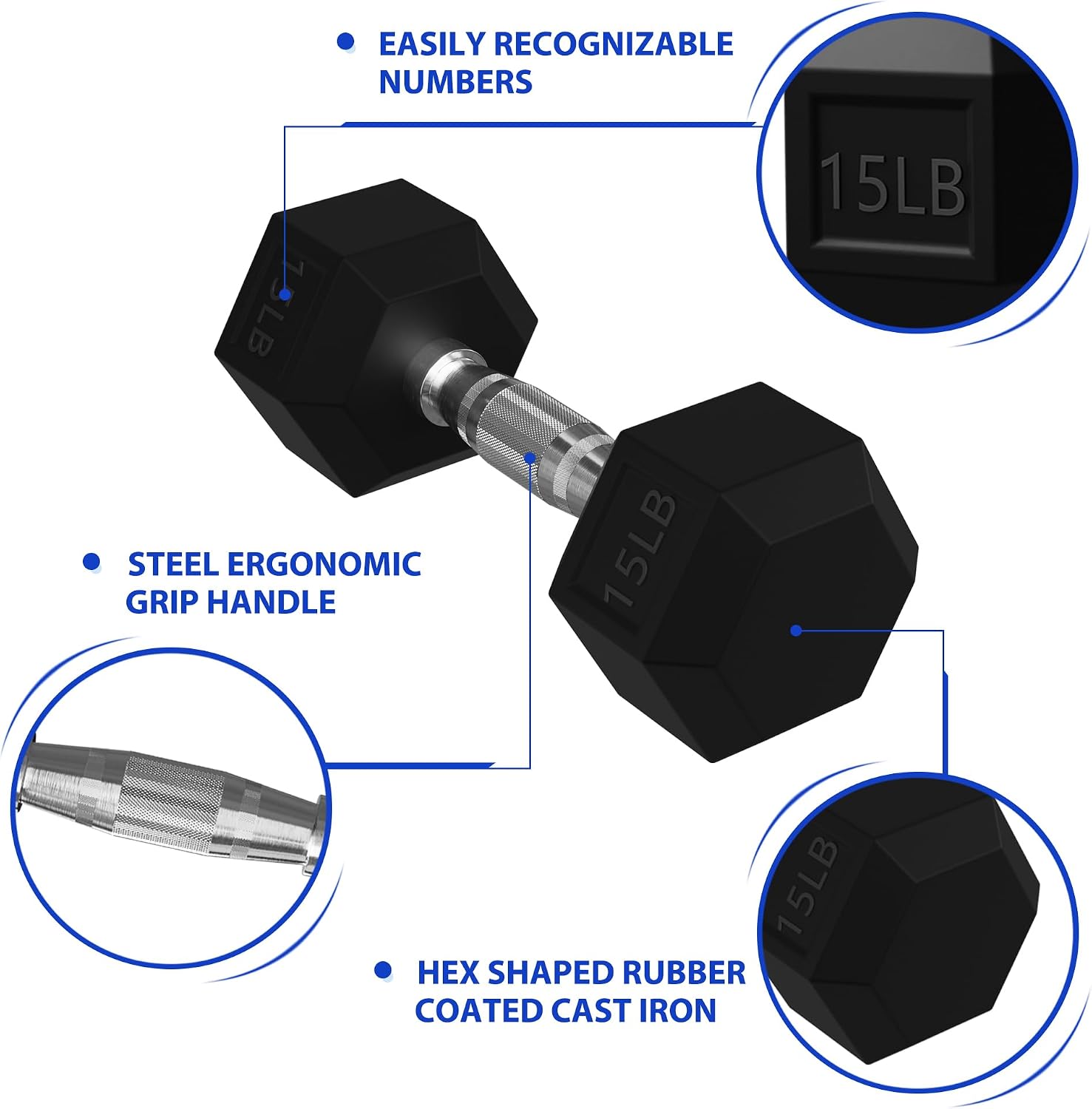 Rubber Encased Hex Dumbbells w - đánh giá và giá Hex Dumbbell Set