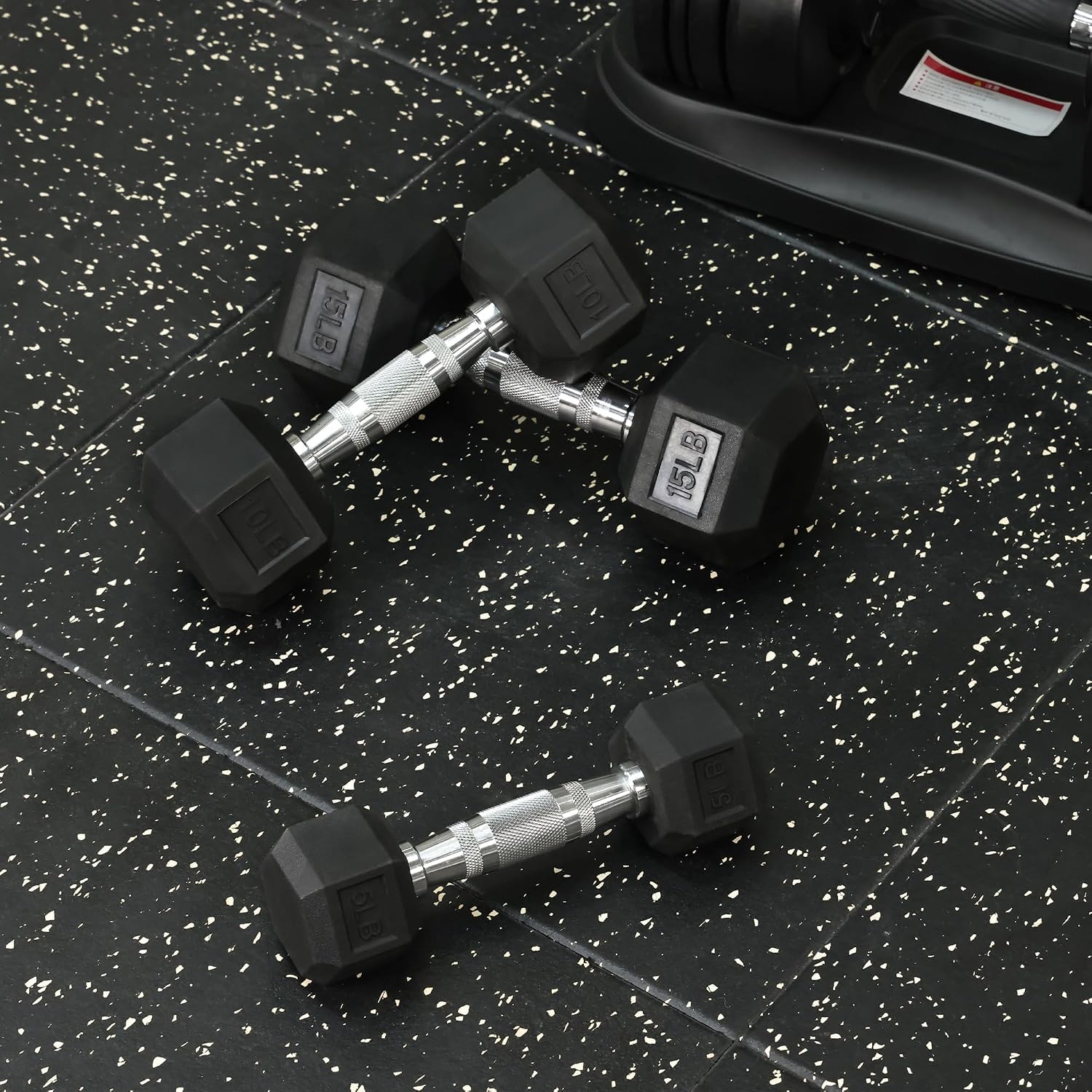 Rubber Encased Hex Dumbbells w - đánh giá và giá Hex Dumbbell Set