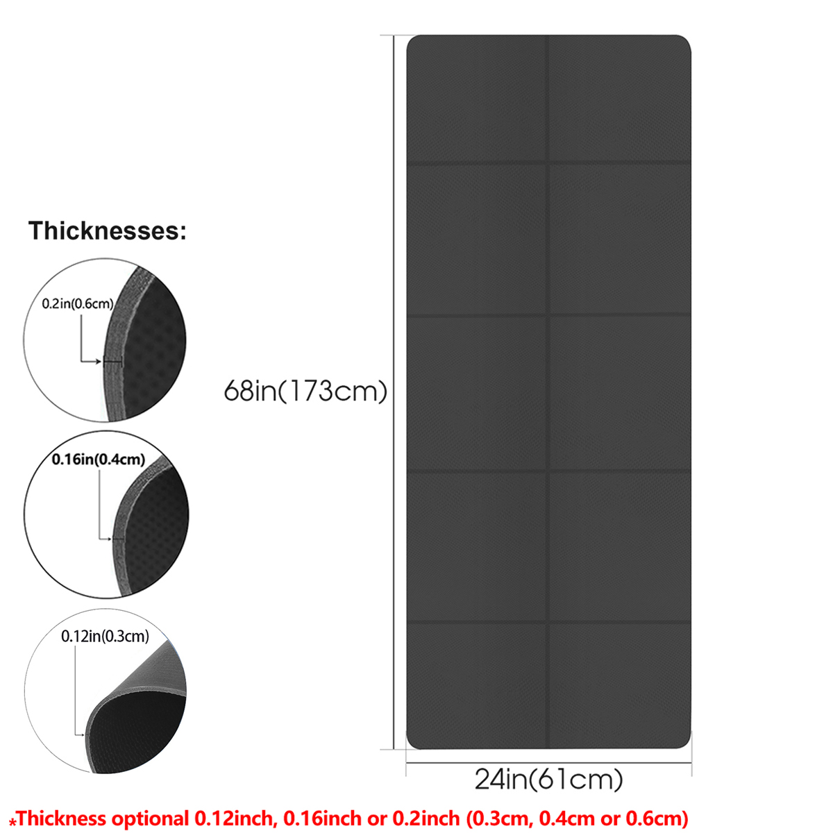 Foldable Yoga Mat Black Eco Fr - đánh giá và giá Home Gym Yoga Mat