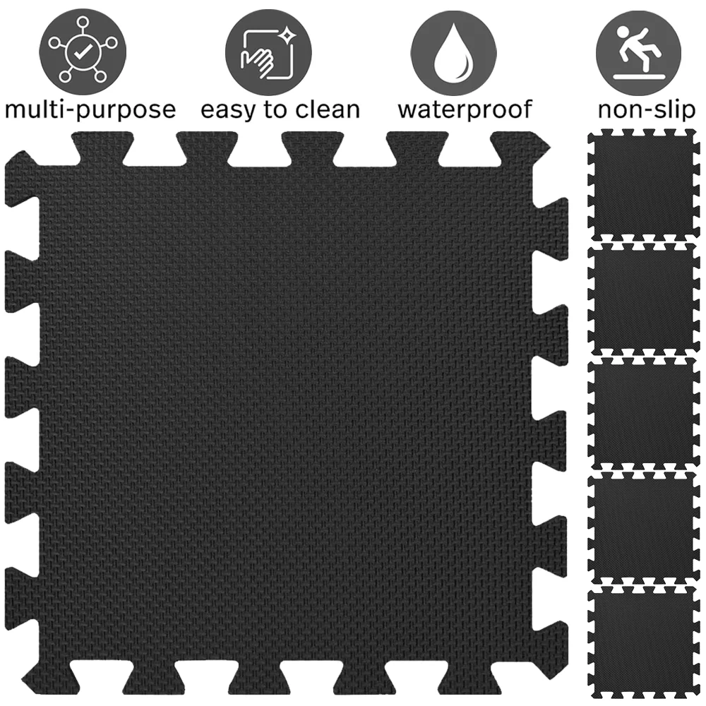8/16 Pcs Gym Mat Cross-pattern - đánh giá và giá Home Gym Garage