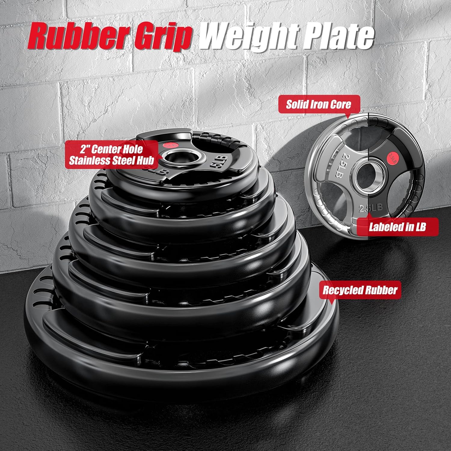 2-Inch Rubber Coated Olympic W - đánh giá và giá Home Gym Equipment Set