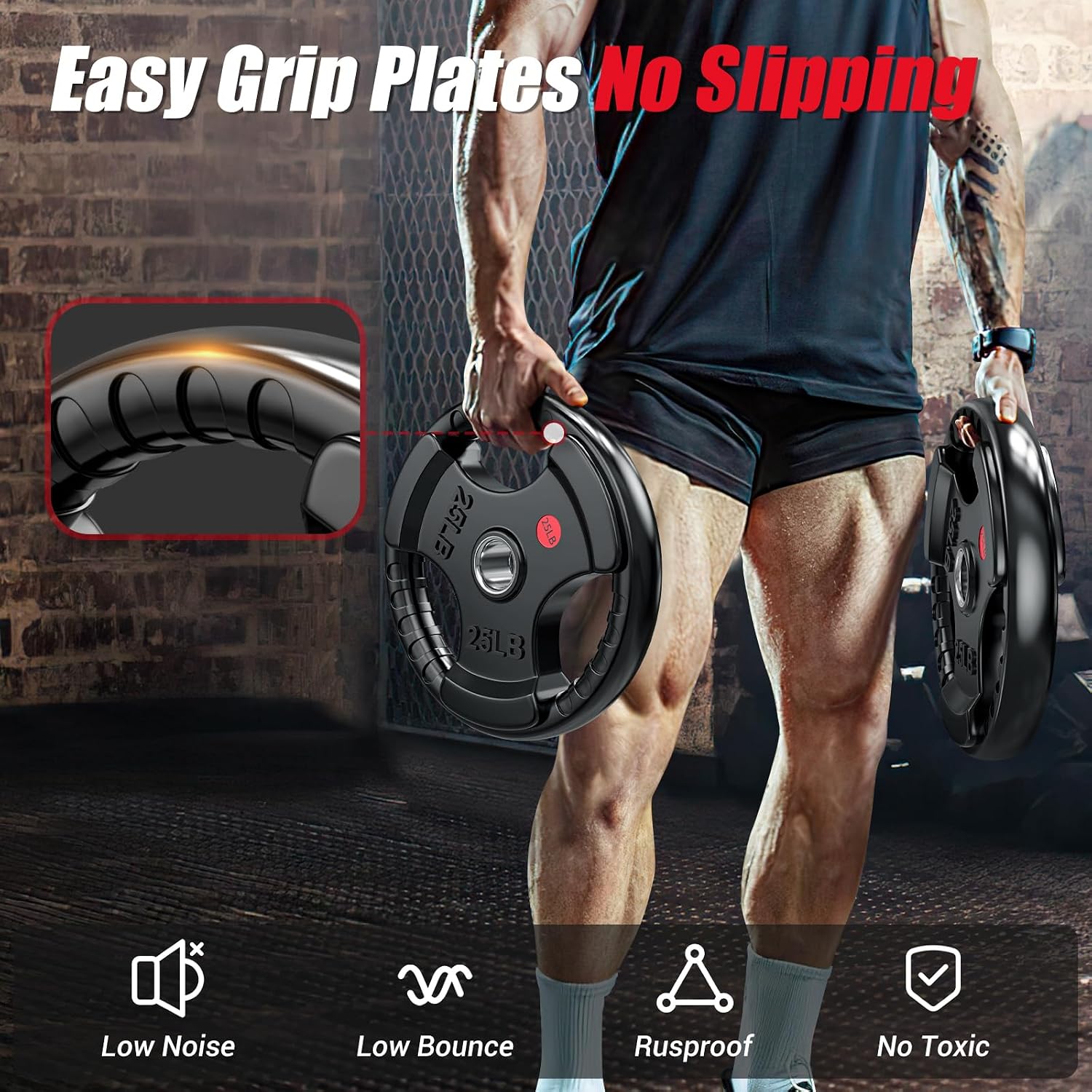 2-Inch Rubber Coated Olympic W - đánh giá và giá Home Gym Equipment Set